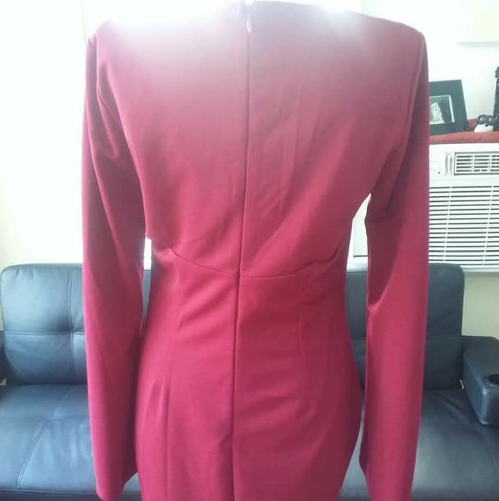 Banjul Burgundy cocktail dress - Picture 7 of 10